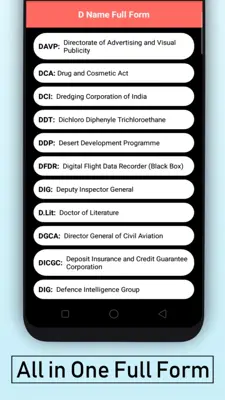 A to Z Full Form Book Full Form Dictionary android App screenshot 0