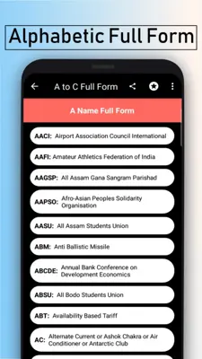 A to Z Full Form Book Full Form Dictionary android App screenshot 5